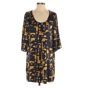 💚 Madewell Black and Gold Silk Tunic